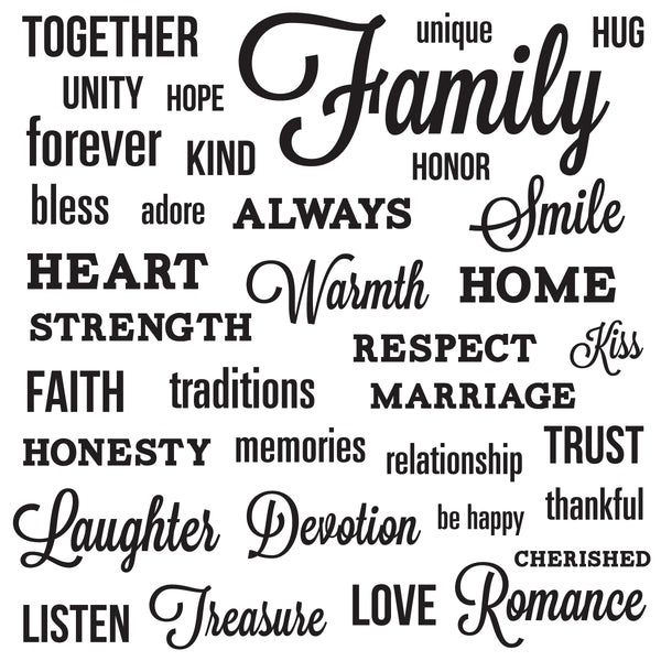 Family Quote Peel and Stick Wall Decals | Removable Repositionable Stickers | Easy Damage-Free Wall Art for Kids Bedroom Nursery Playroom