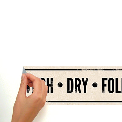 Laundry Quote Peel and Stick Wall Decals | Removable Repositionable Stickers | Easy Damage-Free Wall Art for Kids Bedroom Nursery Playroom
