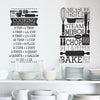 Cooking Conversions Peel and Stick Wall Decals | Removable Repositionable Stickers | Easy Damage-Free Wall Art for Kids Bedroom Nursery Playroom