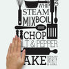 Cooking Conversions Peel and Stick Wall Decals | Removable Repositionable Stickers | Easy Damage-Free Wall Art for Kids Bedroom Nursery Playroom