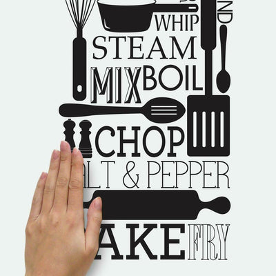 Cooking Conversions Peel and Stick Wall Decals | Removable Repositionable Stickers | Easy Damage-Free Wall Art for Kids Bedroom Nursery Playroom