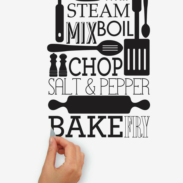 Cooking Conversions Peel and Stick Wall Decals | Removable Repositionable Stickers | Easy Damage-Free Wall Art for Kids Bedroom Nursery Playroom