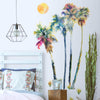Watercolor Palm Trees Peel and Stick Wall Decals | Removable Repositionable Stickers | Easy Damage-Free Wall Art for Kids Bedroom Nursery Playroom