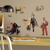 Star Wars Ensemble Cast Peel and Stick Wall Decals | Removable Repositionable Stickers | Easy Damage-Free Wall Art for Kids Bedroom Nursery Playroom