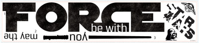Star Wars May The Force Peel and Stick Wall Decals | Removable Repositionable Stickers | Easy Damage-Free Wall Art for Kids Bedroom Nursery Playroom