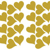Gold Heart Peel and Stick Wall Decals | Removable Repositionable Stickers | Easy Damage-Free Wall Art for Kids Bedroom Nursery Playroom