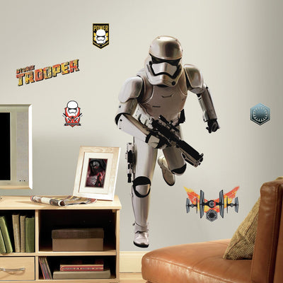 Star Wars Storm Trooper Peel and Stick Wall Decals | Removable Repositionable Stickers | Easy Damage-Free Wall Art for Kids Bedroom Nursery Playroom