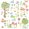 Woodland Creatures Peel and Stick Wall Decals | Removable Repositionable Stickers | Easy Damage-Free Wall Art for Kids Bedroom Nursery Playroom