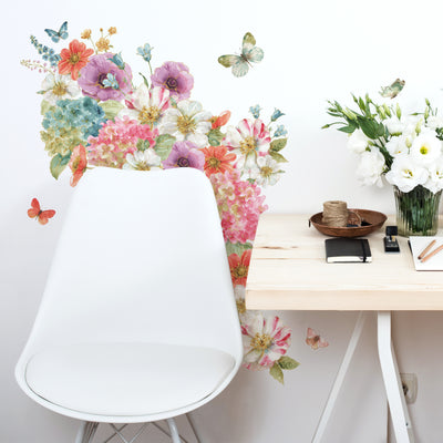 Lisa Audit Garden Bouquet Peel and Stick Wall Decals | 20 Decals | Removable Repositionable Stickers | Easy Damage-Free Wall Art for Kids Bedroom Nursery Playroom