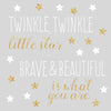 Twinkle Twinkle Little Star Quote Peel and Stick Wall Decals | Removable Repositionable Stickers | Easy Damage-Free Wall Art for Kids Bedroom Nursery Playroom