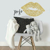 Xoxo Lips Peel and Stick Wall Decals | Removable Repositionable Stickers | Easy Damage-Free Wall Art for Kids Bedroom Nursery Playroom