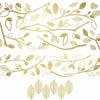 Gold Branch Peel and Stick Wall Decals | Removable Repositionable Stickers | Easy Damage-Free Wall Art for Kids Bedroom Nursery Playroom