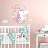 Unicorn Magic Peel and Stick Wall Decals | Removable Repositionable Stickers | Easy Damage-Free Wall Art for Kids Bedroom Nursery Playroom