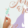 Unicorn Magic Peel and Stick Wall Decals | Removable Repositionable Stickers | Easy Damage-Free Wall Art for Kids Bedroom Nursery Playroom
