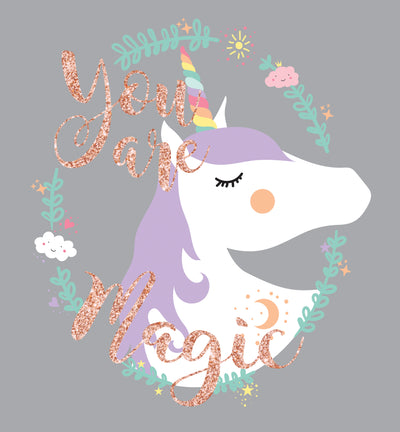 Unicorn Magic Peel and Stick Wall Decals | Removable Repositionable Stickers | Easy Damage-Free Wall Art for Kids Bedroom Nursery Playroom