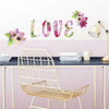 Beautiful Love Watercolor Quote Peel and Stick Wall Decals | Removable Repositionable Stickers | Easy Damage-Free Wall Art for Kids Bedroom Nursery Playroom