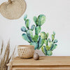 Watercolor Cactus Peel and Stick Wall Decals | Removable Repositionable Stickers | Easy Damage-Free Wall Art for Kids Bedroom Nursery Playroom