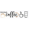 But First Coffee Quote Peel and Stick Wall Decals | Removable Repositionable Stickers | Easy Damage-Free Wall Art for Kids Bedroom Nursery Playroom