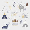 Adventure Awaits Animal Peel and Stick Wall Decals | Removable Repositionable Stickers | Easy Damage-Free Wall Art for Kids Bedroom Nursery Playroom