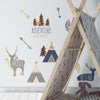 Adventure Awaits Animal Peel and Stick Wall Decals | Removable Repositionable Stickers | Easy Damage-Free Wall Art for Kids Bedroom Nursery Playroom