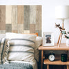 Distressed Barn Wood Planks Peel and Stick Wall Decals | Removable Repositionable Stickers | Easy Damage-Free Wall Art for Kids Bedroom Nursery Playroom