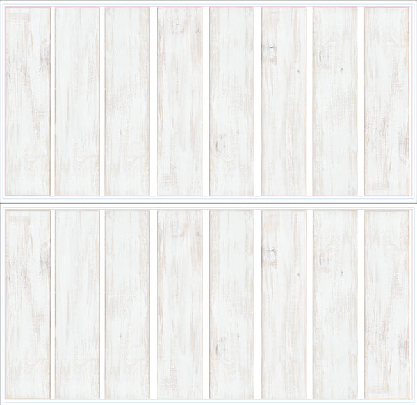 Shiplap Wood Plank Peel and Stick Wall Decals | Removable Repositionable Stickers | Easy Damage-Free Wall Art for Kids Bedroom Nursery Playroom