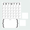Calendar Peel and Stick Dry Erase Wall Decals | Removable Writable Reusable Surface | Easy Apply Damage-Free Decor for Home Office Kids Room