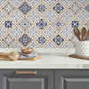 Mexican Tiles Peel and Stick Wall Decals | 16 Decals | Removable Repositionable Stickers | Easy Damage-Free Wall Art for Kids Bedroom Nursery Playroom