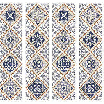 Mexican Tiles Peel and Stick Wall Decals | 16 Decals | Removable Repositionable Stickers | Easy Damage-Free Wall Art for Kids Bedroom Nursery Playroom