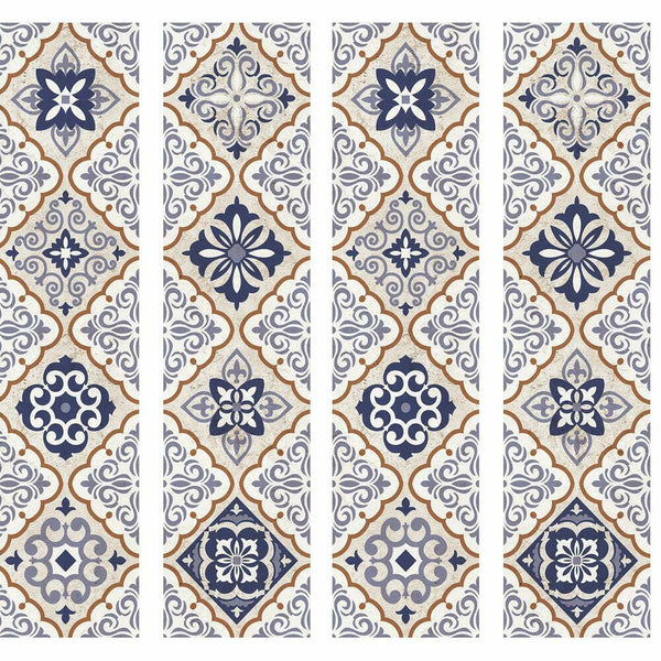 Mexican Tiles Peel and Stick Wall Decals | 16 Decals | Removable Repositionable Stickers | Easy Damage-Free Wall Art for Kids Bedroom Nursery Playroom