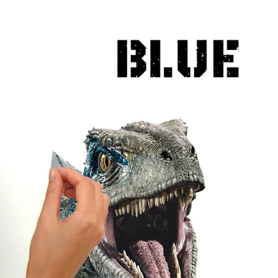 Jurassic World 2 Blue Velociraptor Peel and Stick Wall Decals | Removable Repositionable Stickers | Easy Damage-Free Wall Art for Kids Bedroom Nursery Playroom