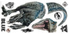 Jurassic World 2 Blue Velociraptor Peel and Stick Wall Decals | Removable Repositionable Stickers | Easy Damage-Free Wall Art for Kids Bedroom Nursery Playroom