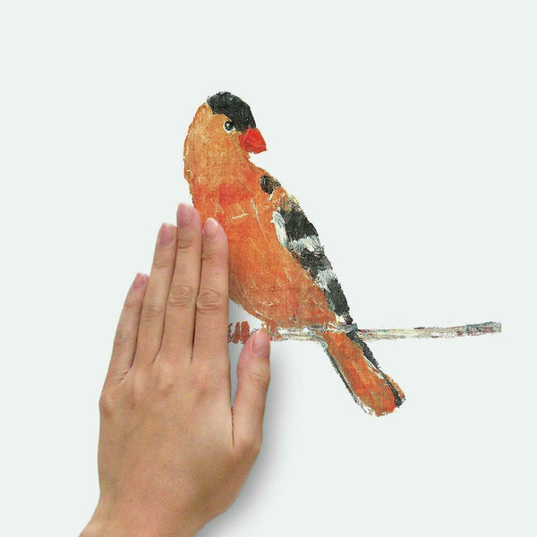 Song Birds Peel and Stick Wall Decals | Removable Repositionable Stickers | Easy Damage-Free Wall Art for Kids Bedroom Nursery Playroom