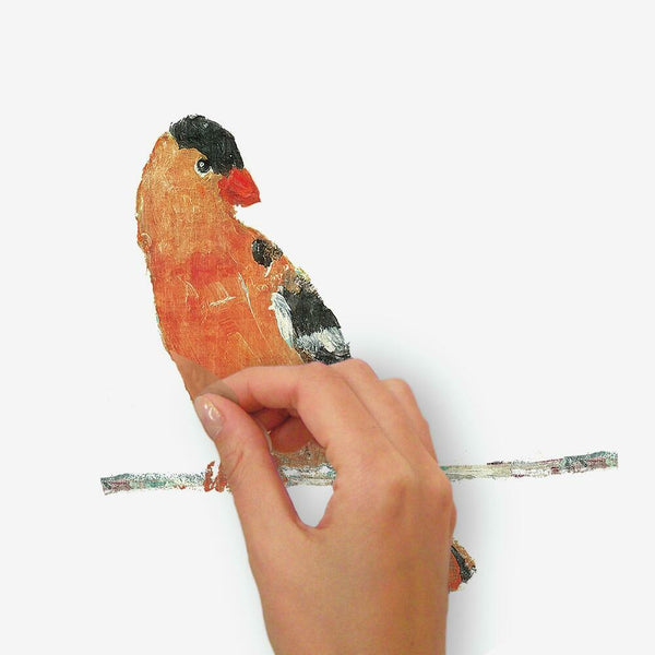 Song Birds Peel and Stick Wall Decals | Removable Repositionable Stickers | Easy Damage-Free Wall Art for Kids Bedroom Nursery Playroom