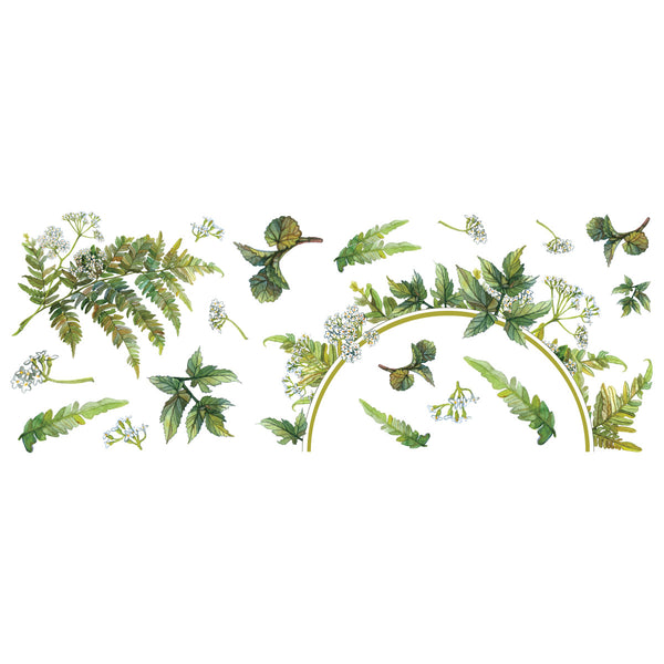 Fern Peel and Stick Wall Mirror Decals | Removable Shatter-Resistant Mirror Stickers | Easy Apply Damage-Free Decor for Bedroom Living Room