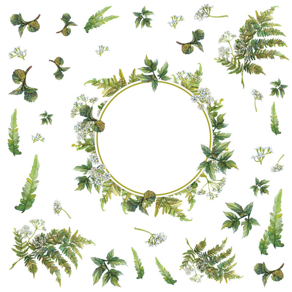 Fern Peel and Stick Wall Mirror Decals | Removable Shatter-Resistant Mirror Stickers | Easy Apply Damage-Free Decor for Bedroom Living Room