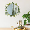 Fern Peel and Stick Wall Mirror Decals | Removable Shatter-Resistant Mirror Stickers | Easy Apply Damage-Free Decor for Bedroom Living Room