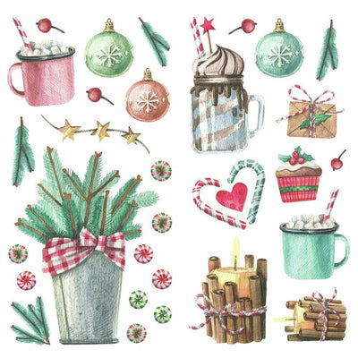 Christmas Peel and Stick Wall Decals | Removable Repositionable Stickers | Easy Damage-Free Wall Art for Kids Bedroom Nursery Playroom
