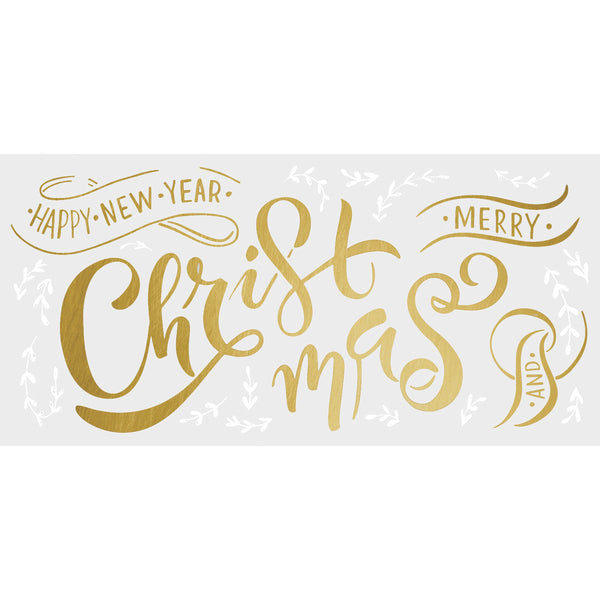 Merry Christmas Quote Peel and Stick Wall Decals | 20 Decals | Removable Repositionable Stickers | Easy Damage-Free Wall Art for Kids Bedroom Nursery Playroom