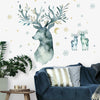 Watercolor Winter Deer Peel and Stick Wall Decals | Removable Repositionable Stickers | Easy Damage-Free Wall Art for Kids Bedroom Nursery Playroom