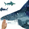 Shark Peel and Stick Wall Decals | Removable Repositionable Stickers | Easy Damage-Free Wall Art for Kids Bedroom Nursery Playroom