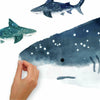 Shark Peel and Stick Wall Decals | Removable Repositionable Stickers | Easy Damage-Free Wall Art for Kids Bedroom Nursery Playroom