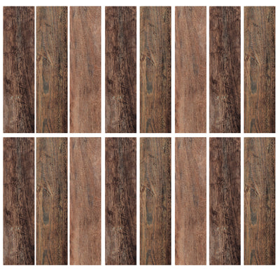 Brown Barn Wood Plank Peel and Stick Wall Decals | Removable Repositionable Stickers | Easy Damage-Free Wall Art for Kids Bedroom Nursery Playroom