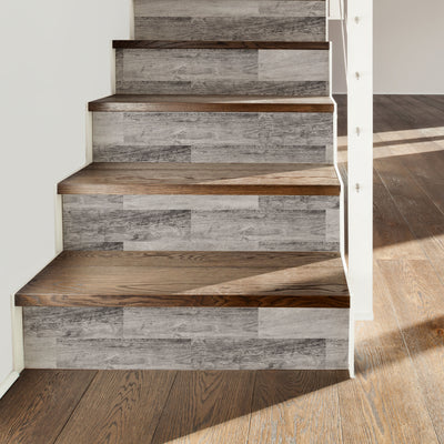 Gray Barn Wood Plank Peel and Stick Wall Decals | Removable Repositionable Stickers | Easy Damage-Free Wall Art for Kids Bedroom Nursery Playroom