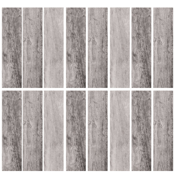 Gray Barn Wood Plank Peel and Stick Wall Decals | Removable Repositionable Stickers | Easy Damage-Free Wall Art for Kids Bedroom Nursery Playroom