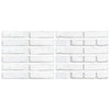 White Brick Peel and Stick Wall Decals | Removable Repositionable Stickers | Easy Damage-Free Wall Art for Kids Bedroom Nursery Playroom