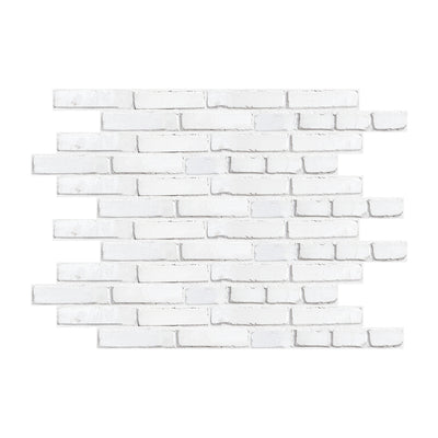 ملصقات حائط بطبعة الطوب الأبيض قابلة للتقشير واللصق | ملصقات قابلة للإزالة وإعادة التثبيت | ديكور حائط سهل التركيب ولا يسبب تلفاً لغرف الأطفال وحجرات الألعاب
