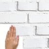 White Brick Peel and Stick Wall Decals | Removable Repositionable Stickers | Easy Damage-Free Wall Art for Kids Bedroom Nursery Playroom