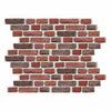 Red Brick Peel and Stick Wall Decals | Removable Repositionable Stickers | Easy Damage-Free Wall Art for Kids Bedroom Nursery Playroom