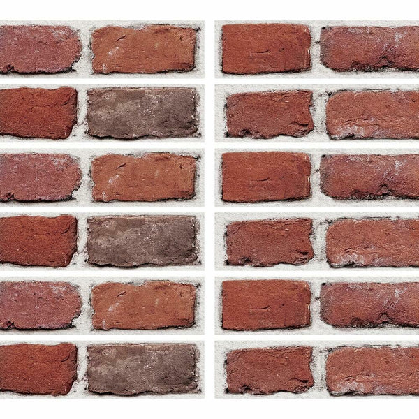 Red Brick Peel and Stick Wall Decals | Removable Repositionable Stickers | Easy Damage-Free Wall Art for Kids Bedroom Nursery Playroom
